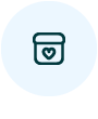 caja con corazón